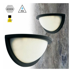 Applique Led Detroit Nero 10W 700Lm 4000K Ip54 24X12,6X12Cm - INTEC precio