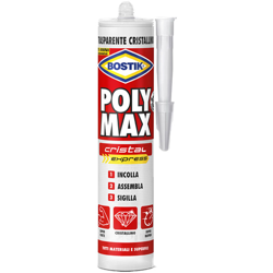 Adesivi Bostik Poly-Max Cristal Cartuccia Gr. 300 Conf.12Pz en oferta