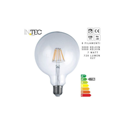 Lampadina led a globo 12,5 cm otto filamenti 3000 5000 kelvin e27, tipo luce fredda - GT LUCE en oferta