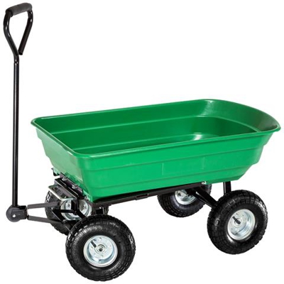 Carretto Ribaltabile Con Vaschetta In Plastica Max. 300 Kg - Verde