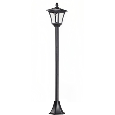 Outsunny Lampione da Giardino Led a Pannelli Solari, Nero, 160cm