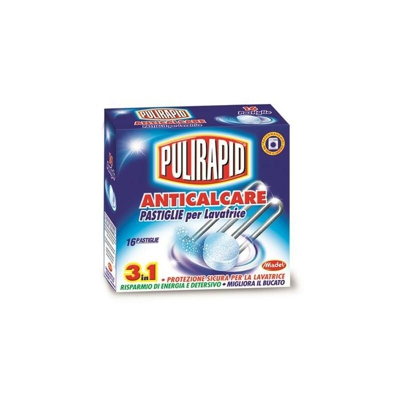 Pulirapid Anticalcare Per Lavatrice 16 Pastiglie