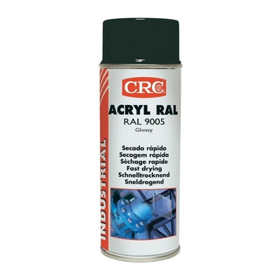 Peinture acrylique CRC Aérosol - Noir brillant - 520ml/400ml - KF SICERON