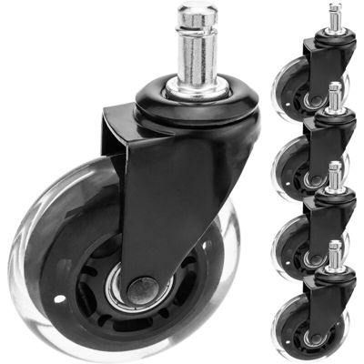 Rotelle pivotanti ruote industriale di poliuretano senza freno 75 mm M11 5-pack - Primematik