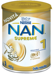 NESTLE' NAN SUPREME 1 LATTE DI CRESCITA 400 G características