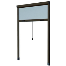 Kit 2 Zanzariere Alluminio Sottili Verticale Marrone Cm.160X170 - VIGOR BLINKY en oferta