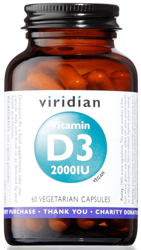 VIRIDIAN VITAMIN D3 2000IU 60CPS en oferta