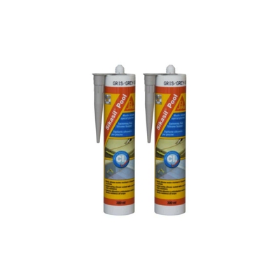 Set di 2 sigillanti siliconici SIKA Sikasil Pool - Grigio - 300ml