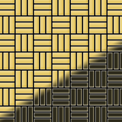 Mosaico metallo solido Ottone laminato oro spesso 1,6 mm ALLOY Basketweave-BM características