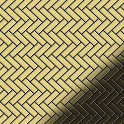 Mosaico metallo solido Ottone laminato oro spesso 1,6 mm ALLOY Herringbone-BM en oferta