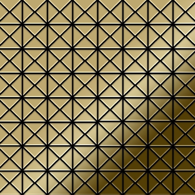 Mosaico metallo solido Titanio specchiato Gold oro spesso 1,6 mm ALLOY Deco-Ti-GM