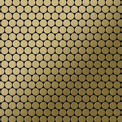 Mosaico metallo solido Titanio spazzolato Gold oro spesso 1,6 mm ALLOY Penny-Ti-GB precio