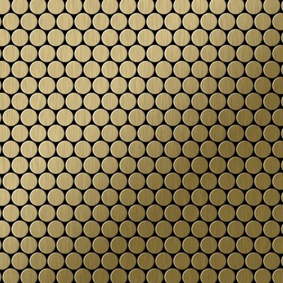 Mosaico metallo solido Titanio spazzolato Gold oro spesso 1,6 mm ALLOY Penny-Ti-GB