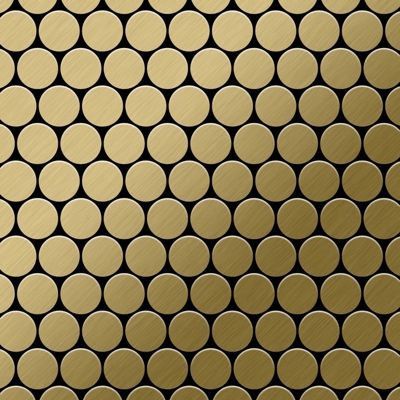 Mosaico metallo solido Titanio spazzolato Gold oro spesso 1,6 mm ALLOY Dollar-Ti-GB