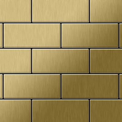 Mosaico metallo solido Titanio spazzolato Gold oro spesso 1,6 mm ALLOY Subway-Ti-GB