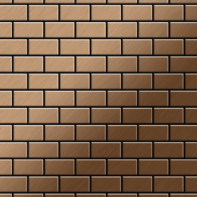 Mosaico metallo solido Titanio spazzolato Amber rame spesso 1,6 mm ALLOY House-Ti-AB