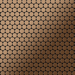 Mosaico metallo solido Titanio spazzolato Amber rame spesso 1,6 mm ALLOY Penny-Ti-AB en oferta