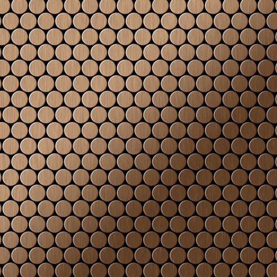 Mosaico metallo solido Titanio spazzolato Amber rame spesso 1,6 mm ALLOY Penny-Ti-AB