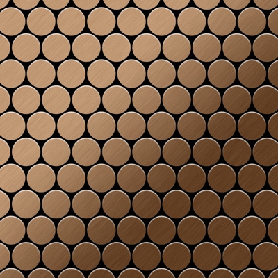 Mosaico metallo solido Titanio spazzolato Amber rame spesso 1,6 mm ALLOY Dollar-Ti-AB