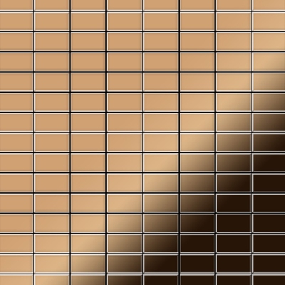 Mosaico metallo solido Titanio specchiato Amber rame spesso 1,6 mm ALLOY Bauhaus-Ti-AM