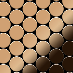 Mosaico metallo solido Titanio specchiato Amber rame spesso 1,6 mm ALLOY Medallion-Ti-AM en oferta