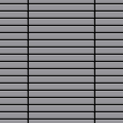 Mosaico metallo solido Acciaio inossidabile opaco grigio spesso 1,6 mm ALLOY Linear-S-S-MA