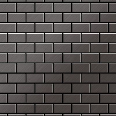 Mosaico metallo solido Titanio spazzolato Smoke grigio scuro spesso 1,6 mm ALLOY House-Ti-SB