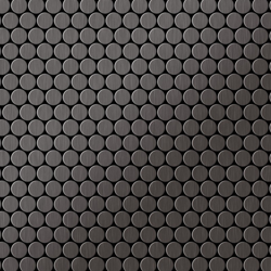 Mosaico metallo solido Titanio spazzolato Smoke grigio scuro spesso 1,6 mm ALLOY Penny-Ti-SB en oferta