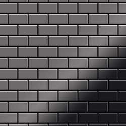 Alloy - Mosaico metallo solido Titanio specchiato Smoke grigio scuro spesso 1,6 mm House-Ti-SM precio