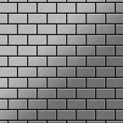 Alloy - Mosaico metallo solido Acciaio inossidabile spazzolato grigio spesso 1,6 mm House-S-S-B precio