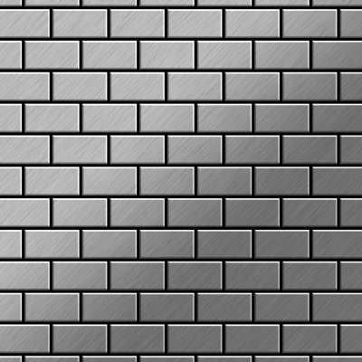 Alloy - Mosaico metallo solido Acciaio inossidabile spazzolato grigio spesso 1,6 mm House-S-S-B