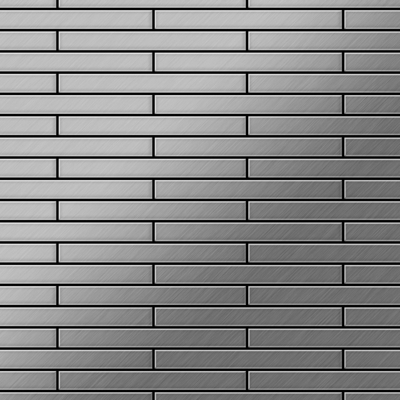 Mosaico metallo solido Acciaio inossidabile spazzolato grigio spesso 1,6 mm ALLOY Deedee-S-S-B