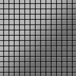 Alloy - Mosaico metallo solido Acciaio inossidabile spazzolato grigio spesso 1,6 mm Mosaic-S-S-B precio