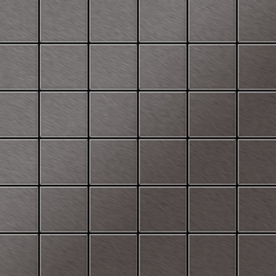 Mosaico metallo solido Titanio spazzolato Smoke grigio scuro spesso 1,6 mm ALLOY Cinquanta-Ti-SB