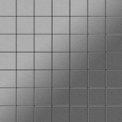 Alloy - Mosaico metallo solido Acciaio inossidabile Marine spazzolato grigio spesso 1,6 mm Attica-S-S-MB