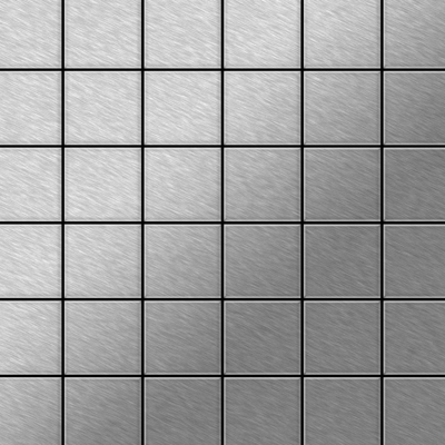 Alloy - Mosaico metallo solido Acciaio inossidabile Marine spazzolato grigio spesso 1,6 mm Cinquanta-S-S-MB