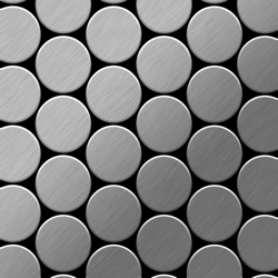 Alloy - Mosaico metallo solido Acciaio inossidabile Marine spazzolato grigio spesso 1,6 mm Medallion-S-S-MB precio