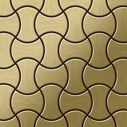 Mosaico metallo solido Titanio spazzolato Gold oro spesso 1,6 mm ALLOY Infinit-Ti-GB disegnato da Karim Rashid características