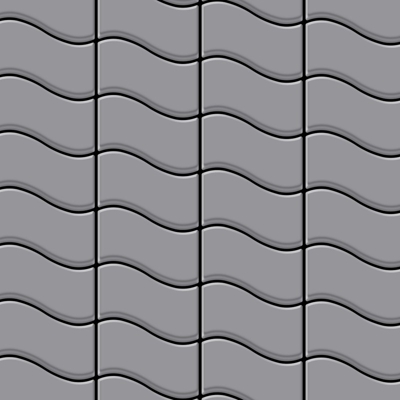 Alloy - Mosaico metallo solido Acciaio inossidabile opaco grigio spesso 1,6 mm Flux-S-S-MA disegnato da Karim Rashid