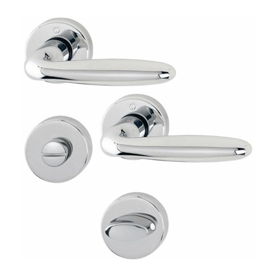 Set maniglia Rosone Ø: 52 mm Perforazione: Bad SK / OL Ottone Verona M151/42KV/42KVS cromato - Hoppe