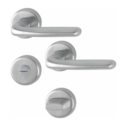 HOPPE Set manico Rosone Ø: 52 mm Perforazione: Bad SK / OL Acciaio inox Cardiff E1850Z/17KV/17KV/17KVS F69 opaco precio