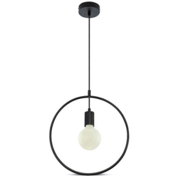 V-Tac Lampada A Sospensione Geometrica Cerchio Attacco E27 Colore Nero 3836 en oferta