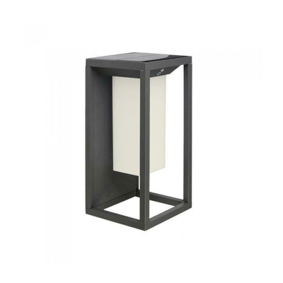 Lampada Solare LED da Muro Esterno 2W Rettangolare Sensore di Movimento Crepuscolare e Modalità di Luminosità Costante 3000K - V-tac