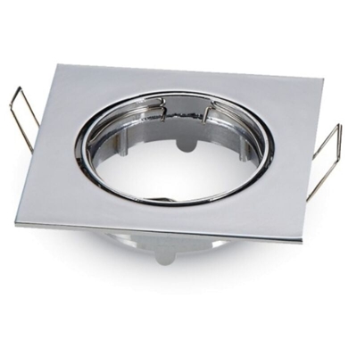 V-Tac Faretto Incasso Attacco Quadrato Orientabile Colore Cromo 3592