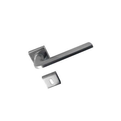 MANIGLIA CON PLACCA SERIE VESTA CROMO SATINATO FORO PATENT - Thema