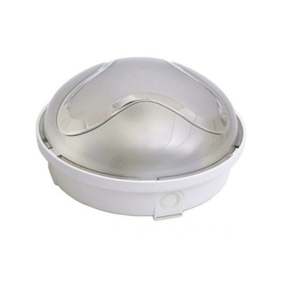 Fanton Plafoniera Tonda Panda Midi 60W Diametro 215 Mm Attacco Grande E27 Calotta In Policarbonato Opalino Ip65 62730 62730L