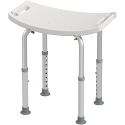 HomCom Sgabello sedile sedia per doccia bagno, antiscivolo, bianco, altezza regolabile precio