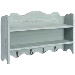 Appendiabiti a Muro Verde 50x10x30 cm in Legno - VIDAXL características