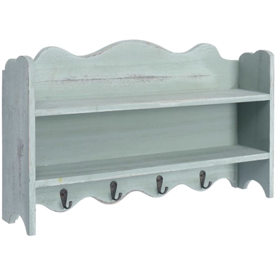 Appendiabiti a Muro Verde 50x10x30 cm in Legno - VIDAXL