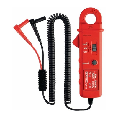 Benning Adattatore pinza amperometrica 1 A-300 A Corrente uguale / corrente alternata m. Batteria/misurazione/borsa CC 3